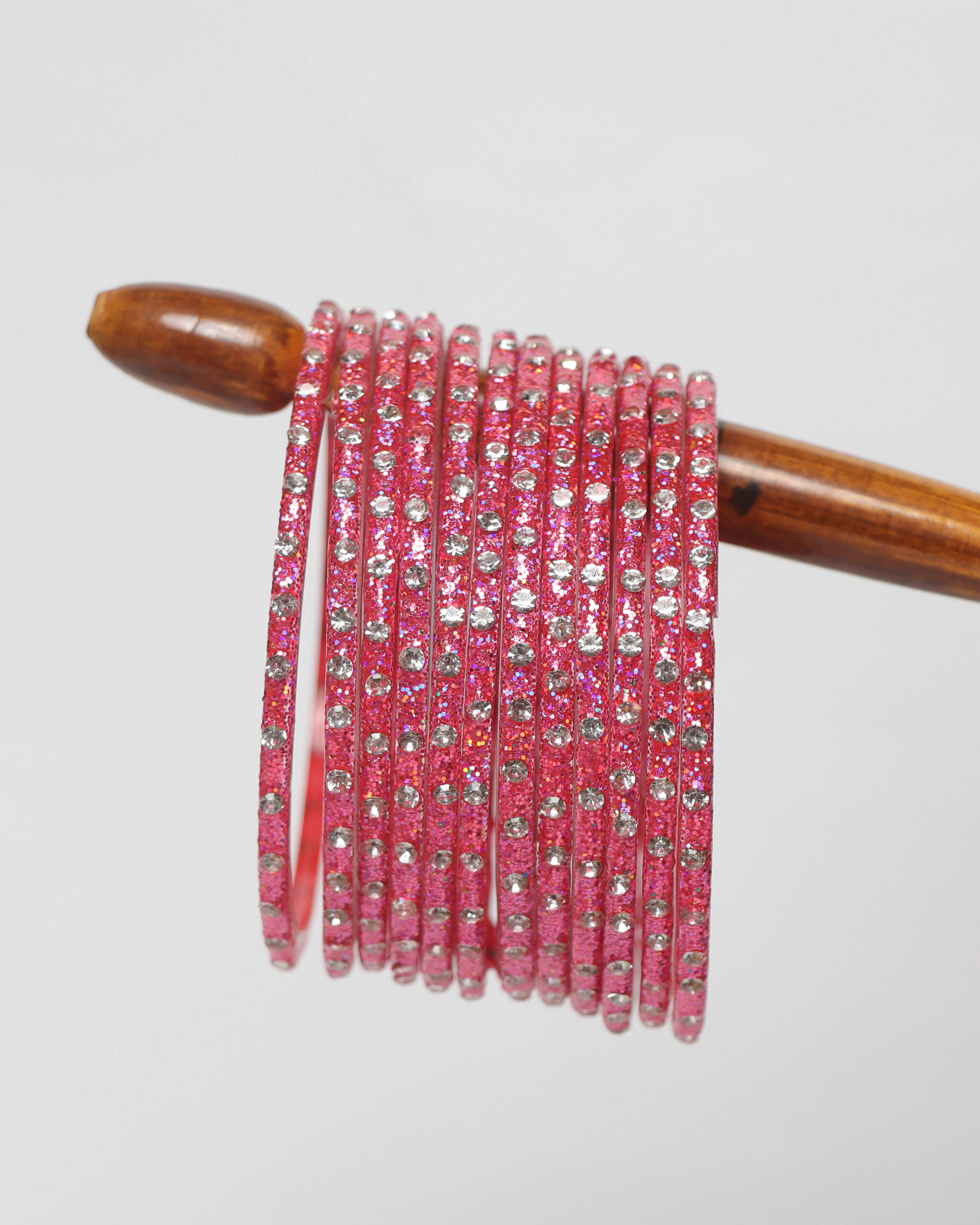 24 Nagg Shining Bangles - Baby Pink