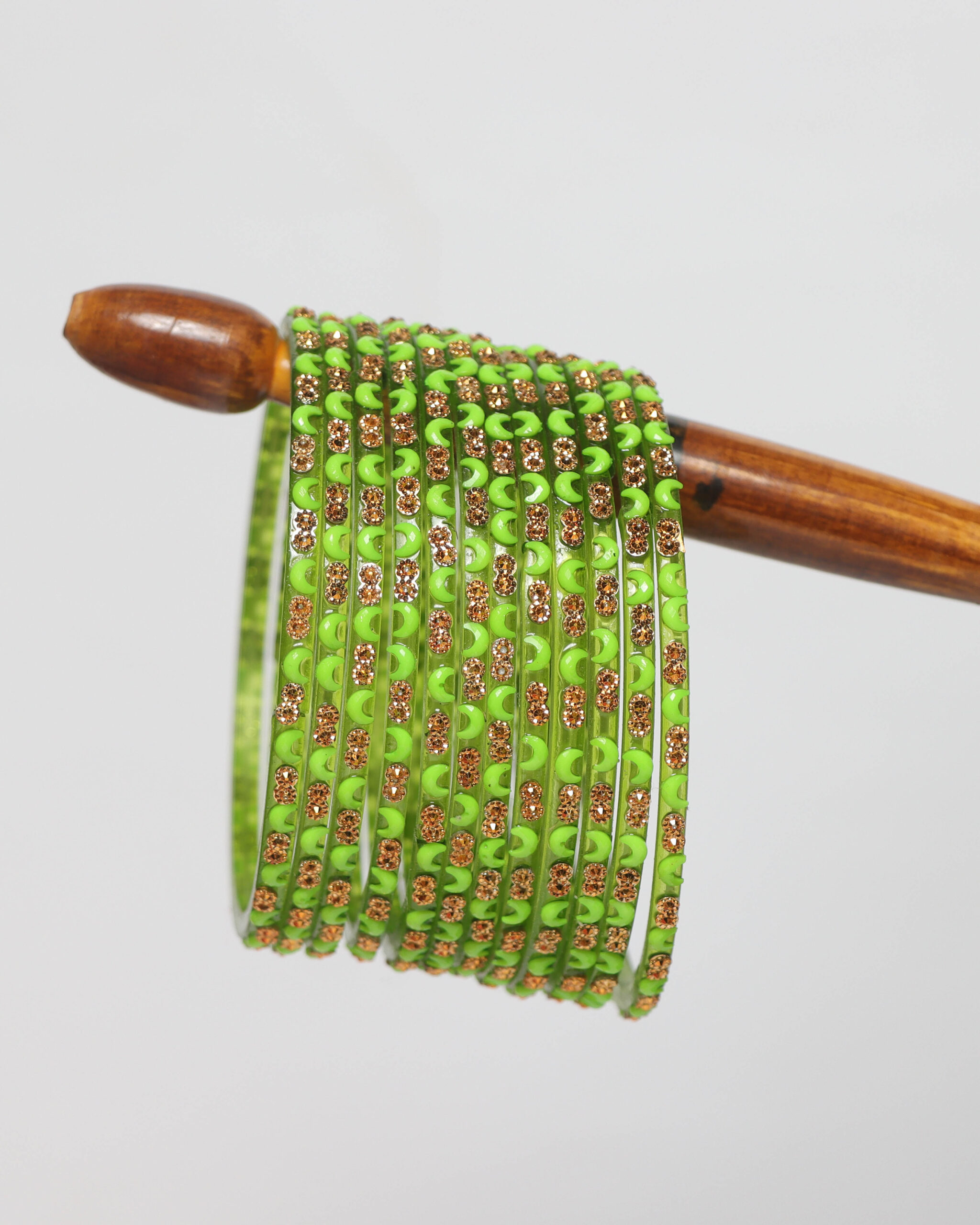 Chaand Designer Bangles - Parrot Green