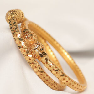 Traditional Engraved Statement Metal Bangle Set