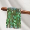 Fancy Mirror Bangles Set - Emerald Green