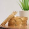 Elegant Printed Bangles Set - Gold
