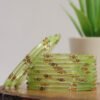 Elegant Printed Bangles Set - Pista Green
