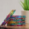 Elegant Printed Bangles Set - Multi color