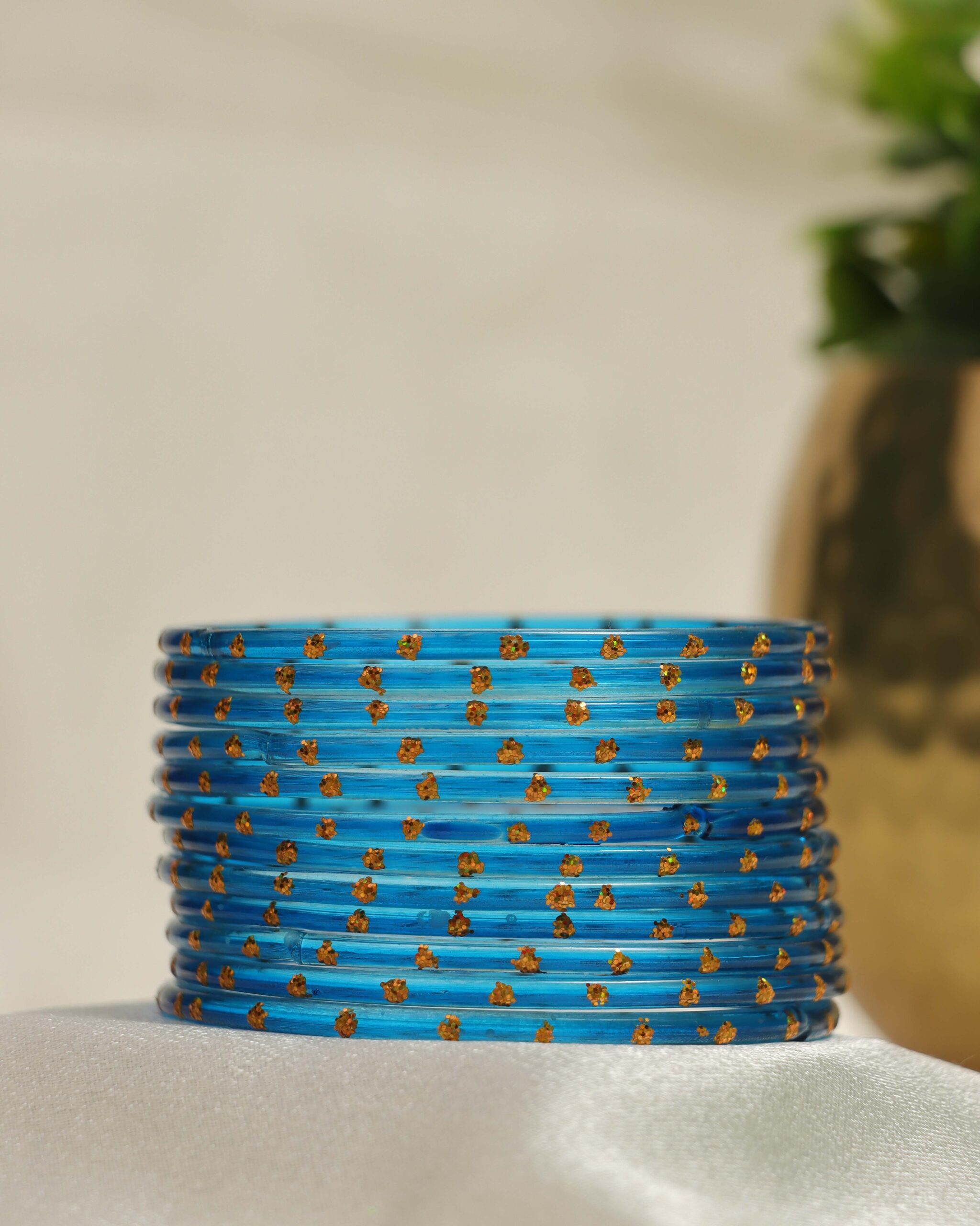 Premium Stone Bangles Collection - Sky Blue