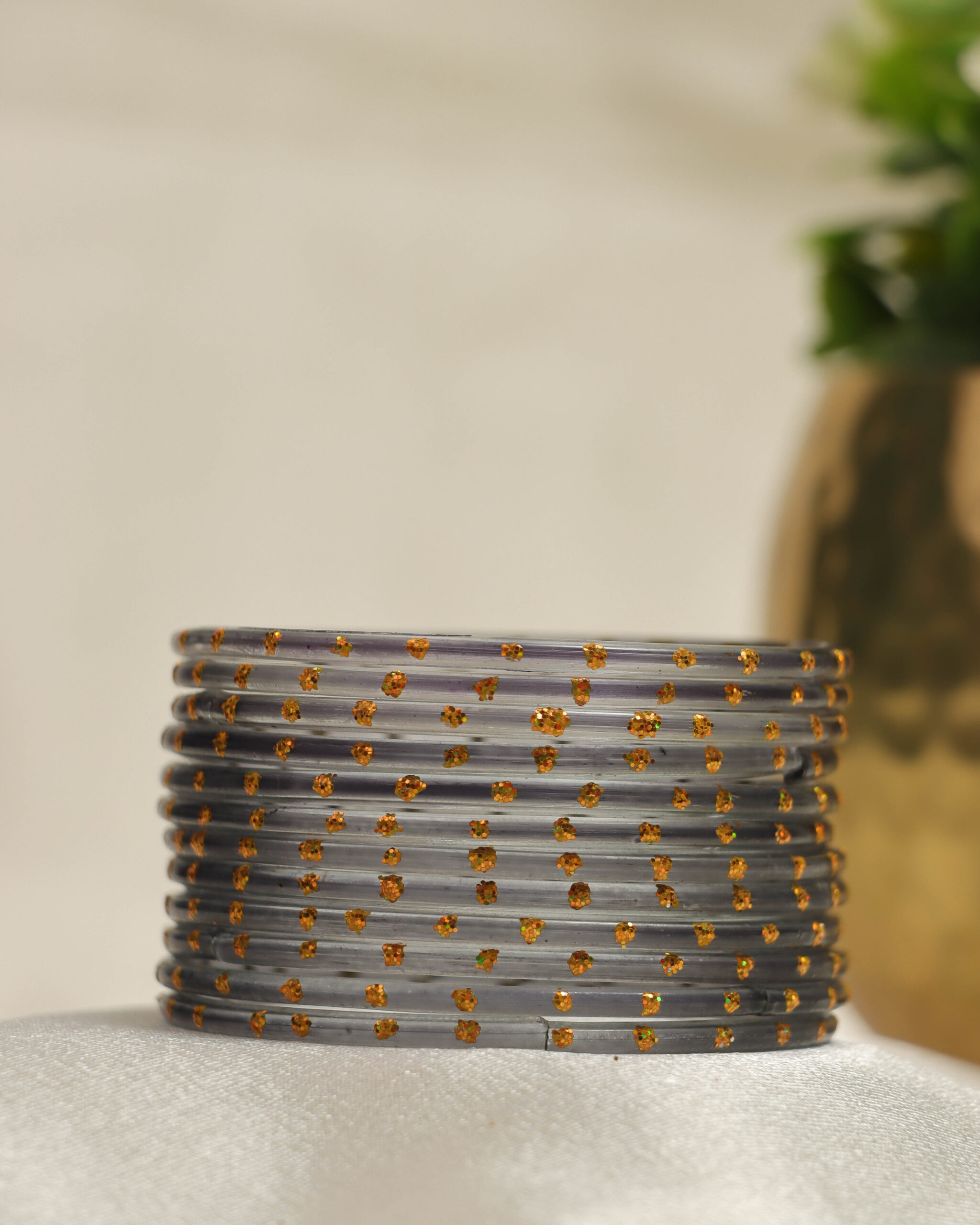 Premium Stone Bangles Collection - Grey