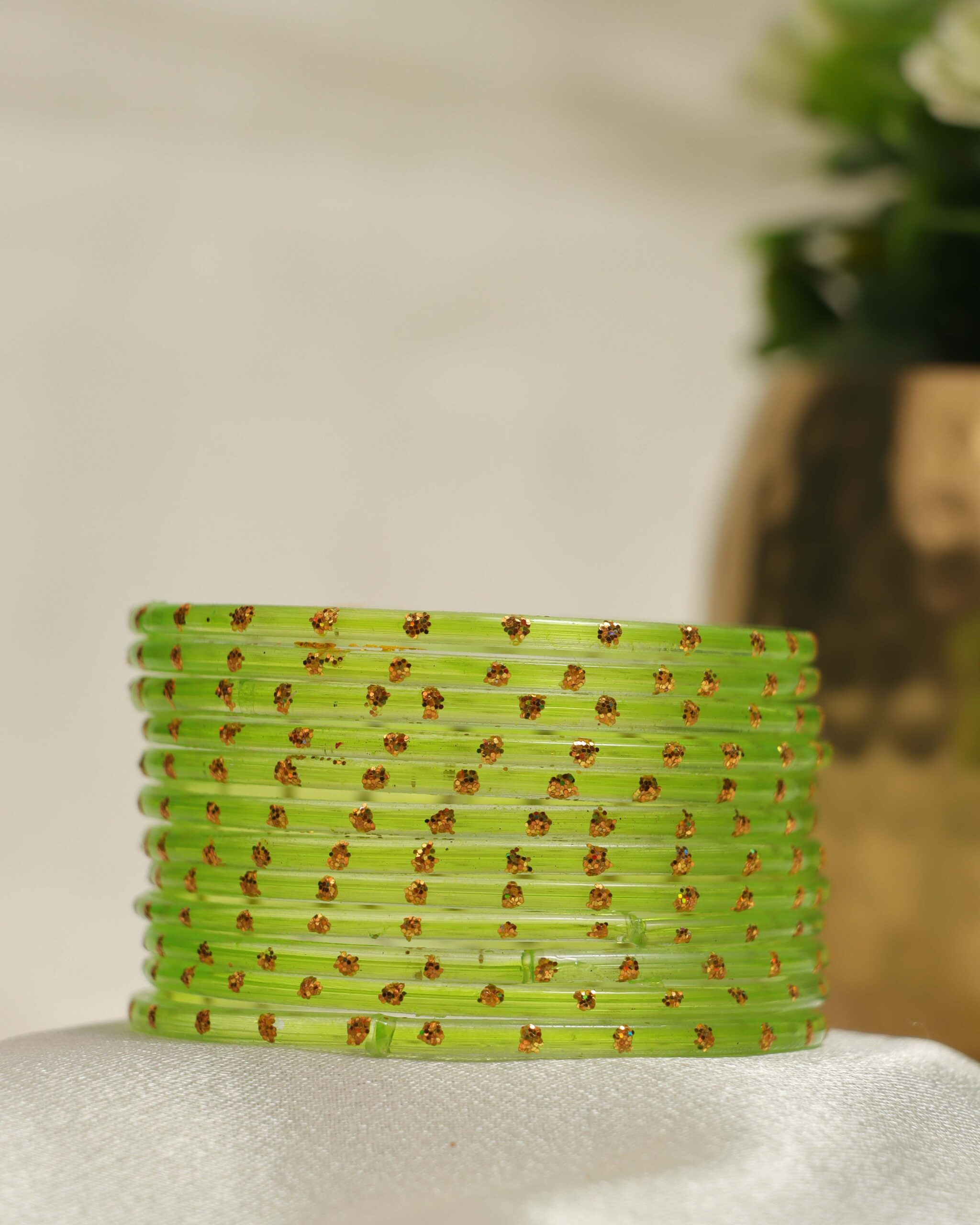 Premium Stone Bangles Collection - Pista Green