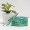 Rama Stone Bangles Set - Aqua Green